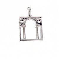 Pendant Loving Palladio  3D in White Gold Diamante 09B SERLIANA - 09B SERLIANA